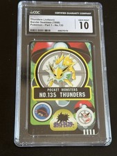 1997 BANDAI CARDDASS POKEMON - PART 1 #135 JOLTEON CGC 10 picture