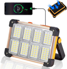 120W Solar Rechargeable Work Light, 144 LED 10000LM Portable Flood Light with St picture