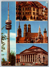 c1970s Munich Olympiatower Nationaltheater Hofbräuhaus Postcard picture