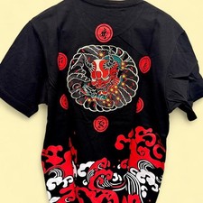 Niepce black t-shirt with red demon graphic picture