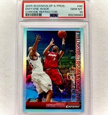 2005 Bowman Chrome DP & Prospects Dwyane Wade #90 Refractor 299/300 PSA 10 💎 picture
