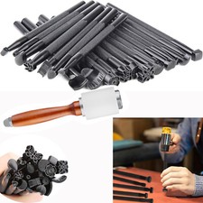 20PCS Leather Tools Working Saddle Making Set Carving Stamps Punch Hammer Set picture