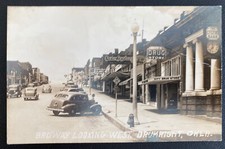 Mint Usa Real Picture Postcard Broadway Looking West Drumright OK picture