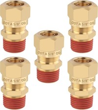 5PCS Nylon Air Brake Tubing Fittings, 5/8