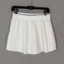 Athleta Ace Advantage Skort Womens M White 13.5 Inch Tennis Built In Shorts picture