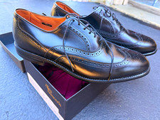 Allen Edmonds Grayson 8217S Men's Black Leather Wingtip Brogue Oxford 12 R picture