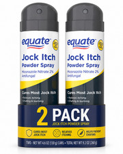 Equate Jock Itch Relief Powder Spray 4.6 oz Antifungal Pack of 02 picture