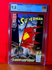 Death of Superman #75 Newsstand Edition CGC 9.8 1993 DC Comics 1st Print 1/93 picture