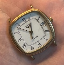 Longines Tv Case 6102 950 Gold Square Cushion Quartz Men’s Watch Swiss Project picture