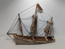 Vintage Puerto Vallarta Mexican Folk Art Model Ship