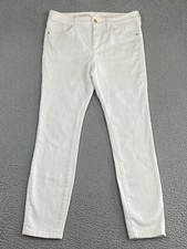 Anthropologie Pilcro Jeans Womens Ivory Size 29 Script Skinny Coastal Preppy EXC picture