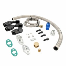 Oil Feed Oil Return Drain Line Hose Kit On T3 T4 T70 T66 T04E Turbo Turbocharger picture