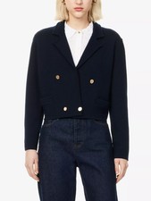 FRAME The Cruise Double-Breasted Wool Knitted Cardigan MSRP $548 picture
