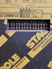 STACKPOLE Lot of 1000 Vintage 4.7K Ohm Resistor 1/4W Watt 10% NOS Carbon Comp  picture