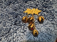 Very unusual and unique hanging grapes brooch that is quite old picture