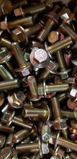 M8-1.25 X 25MM 10.9 Hex Flange Bolt Yellow Zinc Coarse Thread picture