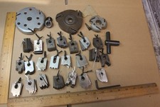 Vintage Woodworking Shaper Cutter Heads w Profile Knives Molding Cutter Set picture