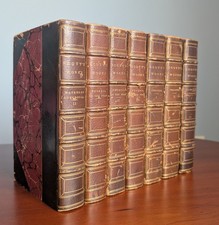 Sir Walter Scott's Works 7 Vol Set Ivanhoe Peveril Waverley 1833 Illustrated picture