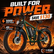 5000W DUAL MOTOR Electric Bike for Adults 26