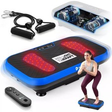 Lifepro VibraRed Vibration Plate with Red Light Therapy & Resistance Bands- Blue picture