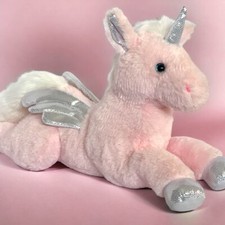 Auswella 12-Inch Pink Unicorn Plush Toy – Soft Cuddly Stuffed Animal for Kids picture