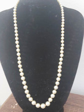 1920s Art Deco Necklace With Antique Akoya Saltwater Pearls+ 14WG Filigree Clasp picture