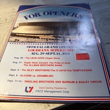 Vtg 1975 Superdome Grand Opening Program Allman Brothers Band New Orleans  picture