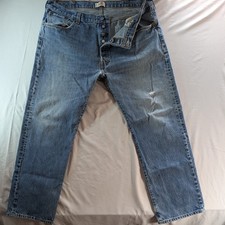 Levi's 501 Original Fit Men's Blue Jeans Button Fly Size 42x32 (41x30) Fair. picture