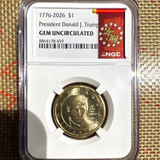 2026 $1 Presidential Dollar Donald J. Trump NGC Gem Unc Philadelphia picture