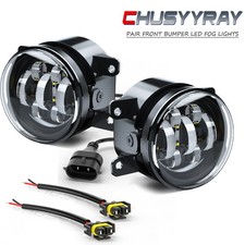 Pair LED Driving Fog Light Lamp Front Bumper Light Driver & Right Passenger Side picture