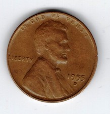 1955-D LINCOLN CENT- FILLED D MINT MARK picture