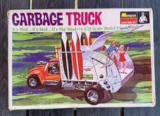 Vintage Monogram Garbage Truck 1:24 Model Kit #6739.  Partial Build.  Incomplete picture