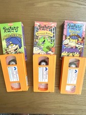 Rugrats VHS Tapes Lot of 3 (Angelika Knows Best + Runaway Reptar + Bedtime Bash) picture