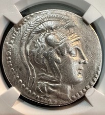 Athens New Style Owl Tetradrachm NGC Ch F 4/5 4/5 Greek Silver Amphora Coin picture