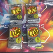 4 Unopened Single Pack 92-93 Fleer Ultra NBA Basketball Cards Series 2 picture