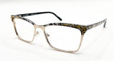 NEW L.A.M.B. LAUF085 GLD GOLD AUTHENTIC EYEGLASSES 55-17 picture