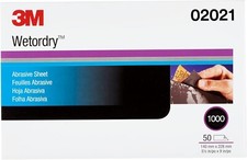 3M Wetordry Abrasive Sheet 401Q, 02021, 1000+ Grit, 5 1/2 x 9 in, 50 Sheets picture