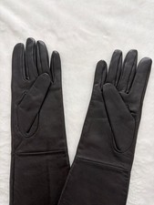Worthington Black Leather Opera Gloves NWT Size L 16