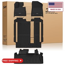 3W Floor Mats & Cargo Liner Fit 2021-2026 Toyota Sienna LE/XLE 8 Seat picture