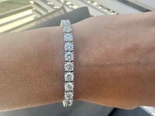 Classic 12.50CT Round Cut Natural DIamond Women's Tennis Bracelet 14k White Gold picture