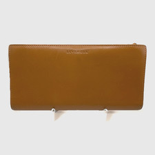 Levenger Leather Wallet Slim Brown Snap Closure 2 Zipper Compartments 12 Slots picture