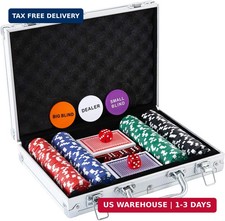 Poker Chip Set - 200PCS Poker Chips with Aluminum Case, 11.5 Gram Chips for Texa picture