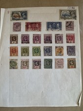 50+ Ceylon Stamps Early Issues QV KEVII KGV Officials High Values. 2 Album Pages picture