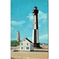 Cape Henry Lighthouses Old And New Virginia Beach VA Vintage Postcard SP17-9 picture