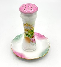 Victorian R.S. Prussia Porcelain Hat Pin Holder Pink Circa Late 1800- 1900 5.25