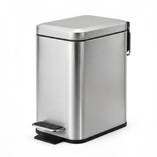  Small Bathroom Trash Can with Lid Soft Close, 5 Liter / 1.3 Gallon picture