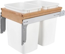 Rev-A-Shelf Top Mount Double Pullout Under Cabinet Trash Can, 35 Qt picture