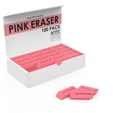 Pink Erasers Bulk - Latex Free - Smudge Resistant - Large Pink Eraser - Big Size picture