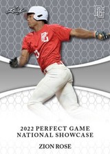 ZION ROSE 2022 LEAF PERFECT GAME 