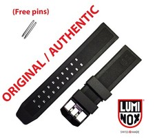 Original Luminox Band 23mm 3150 3080 8400 8800 1820 3050 3950 8050 BLACK BUCKLE picture